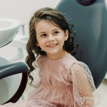 Little girl patient at first orthodontic appointment | Anthony Patel Orthodontics